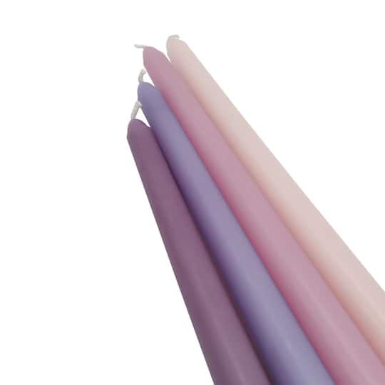 10" Mixed Purple Taper Candles by Ashland®, 4ct.